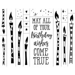 Birthday Wishes Chalk Couture Transfer