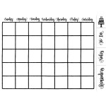 Calendar Chalk Couture Transfer