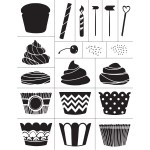 Cupcakes Chalk Couture Transfer