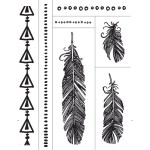 Tribal Feathers Chalk Couture Transfer