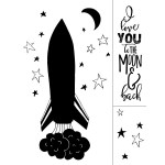 Love You To The Moon & Back Chalk Coututre Transfer